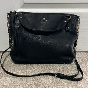 Kate Spade Black Pebbled Leather Shoulder Bag